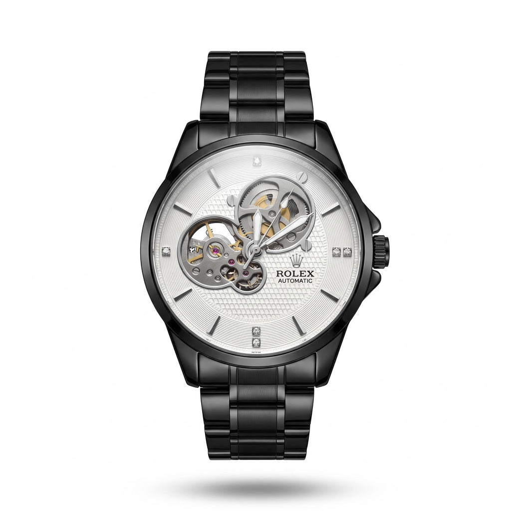 Skeleton Automatic White Dial
