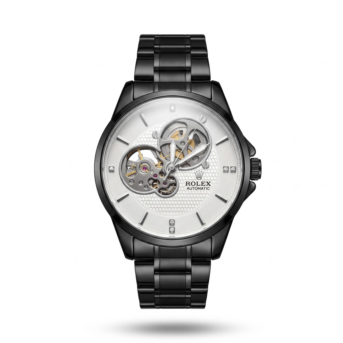 Skeleton Automatic White Dial