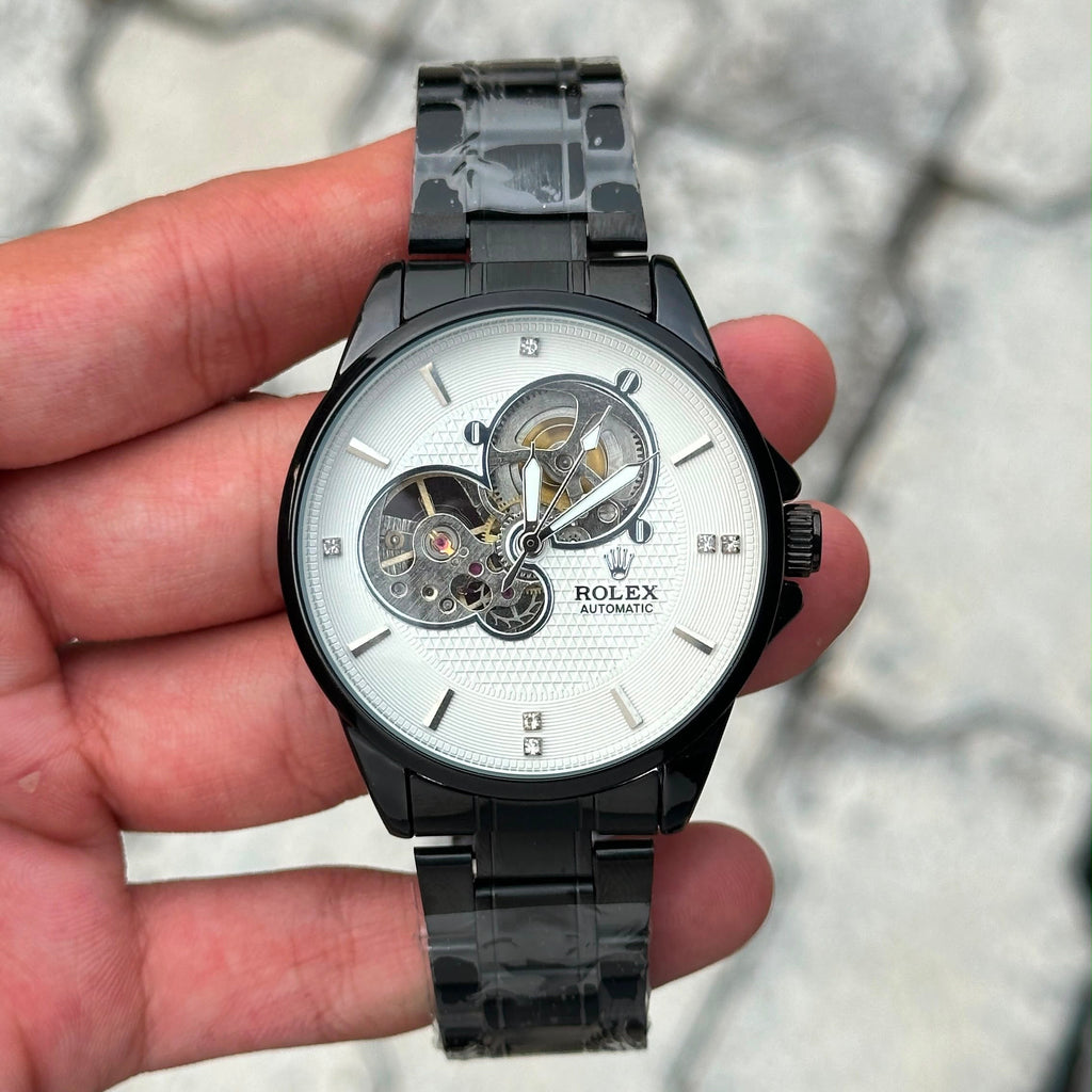 Skeleton Automatic White Dial